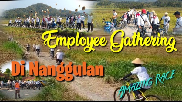 Paket Gathering Unik : Wisata Sepeda Onthel Baju Jawa di sawah nanggulan 